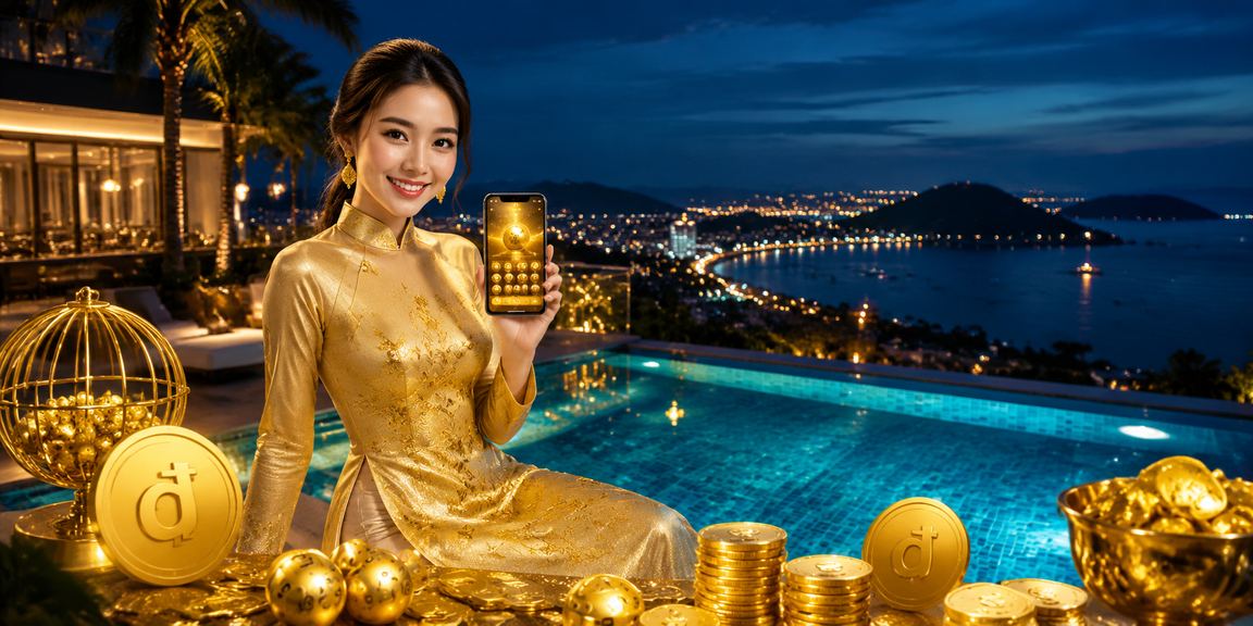 Du khách tại Phú Quốc mặc áo dài theo dõi kết quả xổ số và kèo cá cược trực tuyến